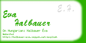 eva halbauer business card